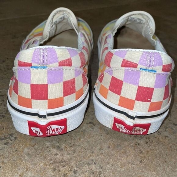 Vans Rainbow Checkerboard Slip-on Sneakers Unisex Size M4 W 5.5 500714 - Picture 7 of 12